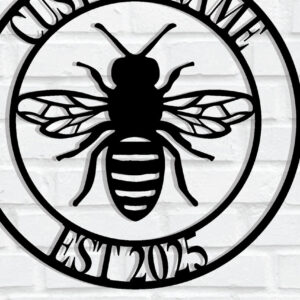 Intra απο ξύλο plywood  Χρώμα wenge 3mm-4mm πάχος - Προσαρμοσμένη πινακίδα Honey Bee Δίασταση 30x40 cm INTRAFABR-115554788