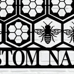 Intra απο ξύλο plywood  Χρώμα wenge 3mm-4mm πάχος - Προσαρμοσμένη πινακίδα Honey Bee Δίασταση 30x40 cm INTRAFABR-103245346