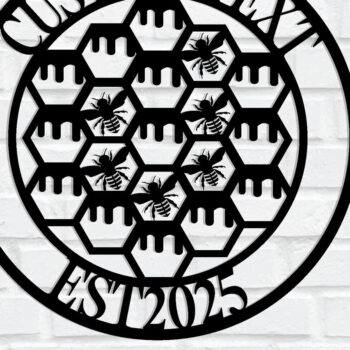 Intra απο ξύλο plywood  Χρώμα wenge 3mm-4mm πάχος - Προσαρμοσμένη πινακίδα Honey Bee Δίασταση 30x40 cm INTRAFABR-99139052 - Image 1