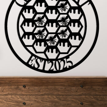 Intra απο ξύλο plywood  Χρώμα wenge 3mm-4mm πάχος - Προσαρμοσμένη πινακίδα Honey Bee Δίασταση 30x40 cm INTRAFABR-99139052 - Image 2