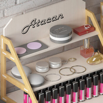 Intra απο ξύλο plywood  Χρώμα wenge 3mm-4mm πάχος - Προσαρμοσμένο περίπτερο κοσμημάτων, Market Display 487 Δίασταση 30x20 cm INTRAFABR-116204283 - Image 2