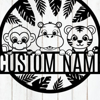 Intra απο ξύλο plywood  Χρώμα wenge 3mm-4mm πάχος - Προσαρμοσμένη πινακίδα ονόματος ζούγκλας Δίασταση 6x6 cm INTRAFABR-117112430 - Image 1