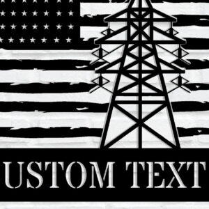 Intra απο ξύλο plywood Χρώμα wenge 3mm-4mm πάχος - Custom Lineman USA Flag στρογγυλός ός τοίχος Δίασταση 30x40 cm INTRAFABR-108580751