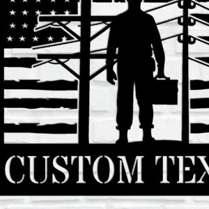 Intra απο ξύλο plywood Χρώμα wenge 3mm-4mm πάχος - Custom Lineman USA Flag στρογγυλός ός τοίχος Δίασταση 30x40 cm INTRAFABR-98131538