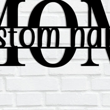 Intra απο ξύλο plywood  Χρώμα wenge 3mm-4mm πάχος - Προσαρμοσμένη επιγραφή τοίχου Mom Kid Metal Art Δίασταση 30x40 cm INTRAFABR-77358924 - Image 1