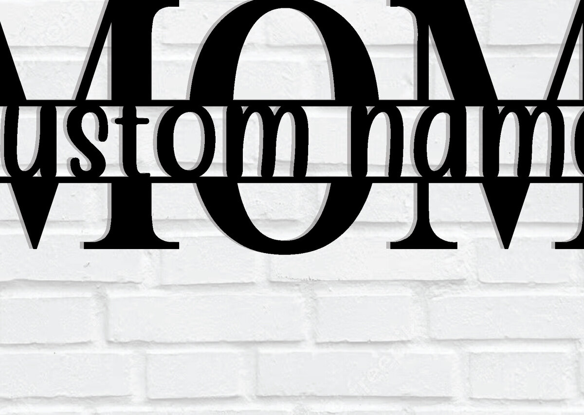 Intra απο ξύλο plywood  Χρώμα wenge 3mm-4mm πάχος - Προσαρμοσμένη επιγραφή τοίχου Mom Kid Metal Art Δίασταση 30x40 cm INTRAFABR-77358924