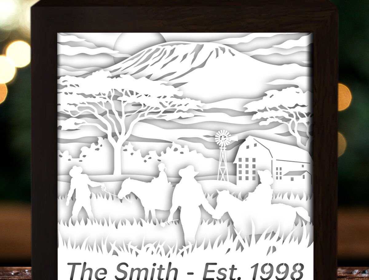 Intra απο ξύλο plywood  Χρώμα wenge 3mm-4mm πάχος - Προσαρμοσμένο Όνομα και Έτος Αγρότης Οικογένειας Δίασταση 20x20 cm INTRAFABR-120973921