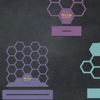 Intra απο ξύλο plywood  Χρώμα wenge 3mm-4mm πάχος - Βάση σκουλαρικιών με ειδικό όνομα Bee Nest Δίασταση 20x20 cm INTRAFABR-121182604 - Image 3