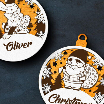 Intra απο ξύλο plywood  Χρώμα wenge 3mm-4mm πάχος - Προσαρμοσμένο όνομα Χριστουγεννιάτικο παιχνίδι, διακόσμηση σπιτιού Δίασταση 4x4 cm INTRAFABR-116493799 - Image 6