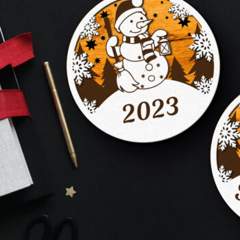 Intra απο ξύλο plywood  Χρώμα wenge 3mm-4mm πάχος - Προσαρμοσμένο όνομα Χριστουγεννιάτικο Παιχνίδι, Πολυστρωματικό Δίασταση 4x4 cm INTRAFABR-107783573 - Image 1