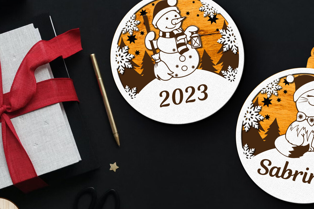 Intra απο ξύλο plywood  Χρώμα wenge 3mm-4mm πάχος - Προσαρμοσμένο όνομα Χριστουγεννιάτικο Παιχνίδι, Πολυστρωματικό Δίασταση 4x4 cm INTRAFABR-107783573