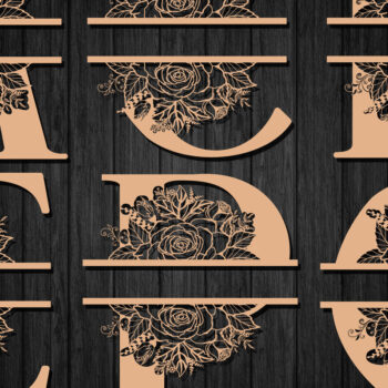 Intra απο ξύλο plywood Χρώμα wenge 3mm-4mm πάχος - Προσαρμοσμένο Μονόγραμμα Αλφαβήτου Διαίρεσης Ονόματος1018 Δίασταση 30x20 cm INTRAFABR-119993484 - Image 3