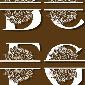 Intra απο ξύλο plywood Χρώμα wenge 3mm-4mm πάχος - Προσαρμοσμένο Μονόγραμμα Αλφαβήτου Διαίρεσης Ονόματος1018 Δίασταση 30x20 cm INTRAFABR-119993484 - Image 5