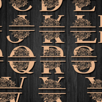 Intra απο ξύλο plywood Χρώμα wenge 3mm-4mm πάχος - Προσαρμοσμένο Μονόγραμμα Αλφαβήτου Διαίρεσης Ονόματος1018 Δίασταση 30x20 cm INTRAFABR-119993484 - Image 6