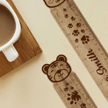 Intra απο ξύλο plywood  Χρώμα wenge 3mm-4mm πάχος - Προσαρμοσμένος χάρακας με γάτα Δίασταση 5x1 cm INTRAFABR-113924213 - Image 3