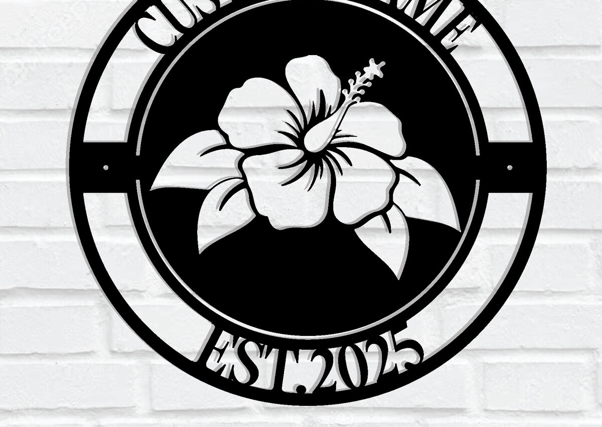 Intra απο ξύλο plywood  Χρώμα wenge 3mm-4mm πάχος - Προσαρμοσμένη πινακίδα Tropical Hibiscus Δίασταση 30x40 cm INTRAFABR-112400165