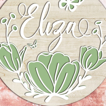 Intra απο ξύλο plywood  Χρώμα wenge 3mm-4mm πάχος - Προσαρμοσμένο πάνελ τοίχου, στολίδι λουλουδιών Δίασταση 14x14 cm INTRAFABR-110185683 - Image 1