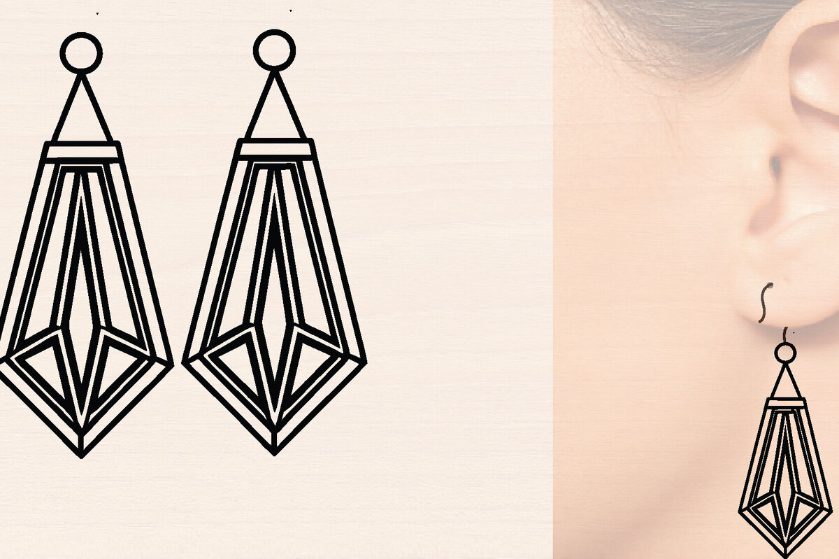 Intra απο ξύλο plywood  Χρώμα wenge 3mm-4mm πάχος - Προσαρμοσμένα Ξύλινα Σκουλαρίκια Δίασταση 3x3 cm INTRAFABR-109528899