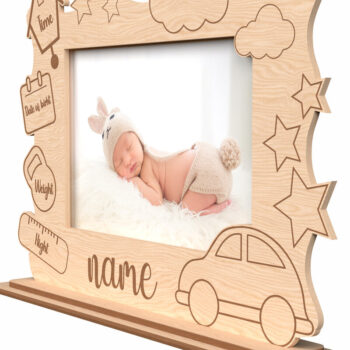 Intra απο ξύλο plywood  Χρώμα wenge 3mm-4mm πάχος - Προσαρμοσμένη κορνίζας μωρού Δίασταση 20x25 cm INTRAFABR-111360156 - Image 2