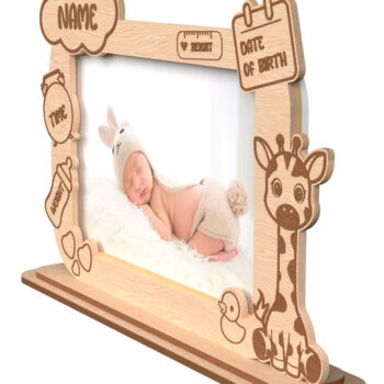 Intra απο ξύλο plywood  Χρώμα wenge 3mm-4mm πάχος - Προσαρμοσμένη κορνίζα μωρών Δίασταση 20x25 cm INTRAFABR-120635699 - Image 2