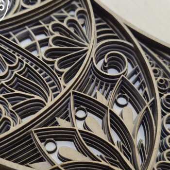 Intra απο ξύλο plywood Χρώμα wenge 3mm-4mm πάχος - Αποκοπή αρχείων - το φεγγάρι Δίασταση 9x12 cm INTRAFABR-116273404 - Image 4