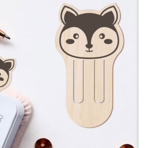 Intra απο ξύλο plywood  Χρώμα wenge 3mm-4mm πάχος - Χαριτωμένο ζώο σελιδοδείκτης κοπής με λέιζερ Δίασταση 5x20 cm INTRAFABR-124493030