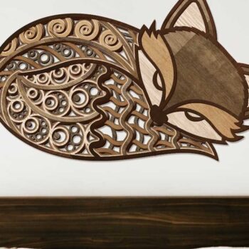 Intra απο ξύλο plywood  Χρώμα wenge 3mm-4mm πάχος - Πρότυπα δέσμης χαριτωμένα ζώα Δίασταση 14x8 cm INTRAFABR-124682515 - Image 4