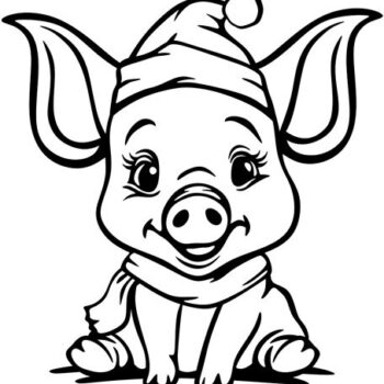 Intra απο ξύλο plywood Χρώμα wenge 3mm-4mm πάχος - Cute Baby Piggy Christmas Cutable Δίασταση 15x15 cm INTRAFABR-123467600 - Image 5