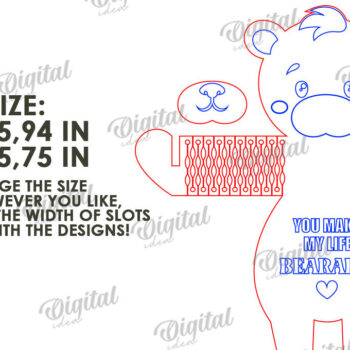 Intra απο ξύλο plywood Χρώμα wenge 3mm-4mm πάχος - Cute Bear Candy Holder Δίασταση 30x20 cm INTRAFABR-123388285 - Image 2