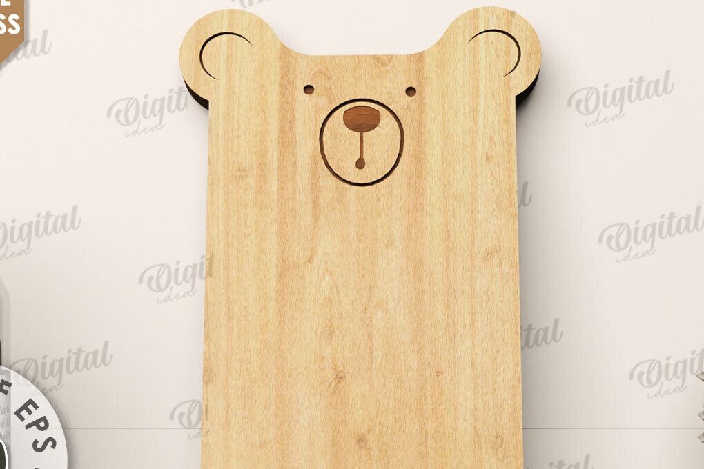 Intra απο ξύλο plywood  Χρώμα wenge 3mm-4mm πάχος - με λέιζερ χαριτωμένη σανίδα κοπής Δίασταση 30x20 cm INTRAFABR-122537703