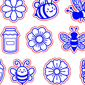 Intra απο ξύλο plywood Χρώμα wenge 3mm-4mm πάχος - Cute Bee Stud Earring Cut File Δίασταση 3x3 cm INTRAFABR-92862426 - Image 5