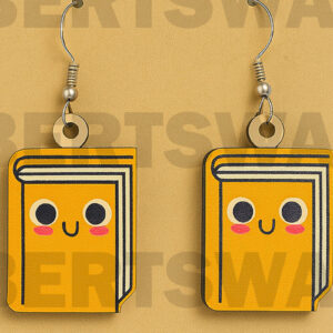 Intra απο ξύλο plywood  Χρώμα wenge 3mm-4mm πάχος - Χαριτωμένα βιβλία σκουλαρίκια Αρχεία Δίασταση 3x3 cm INTRAFABR-25824120