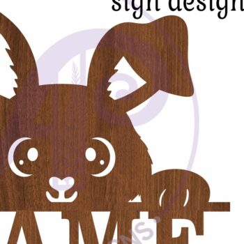 Intra απο ξύλο plywood Χρώμα wenge 3mm-4mm πάχος - Cute Bunny Name κοπής με λέιζερ Δίασταση 15x15 cm INTRAFABR-22571109 - Image 4