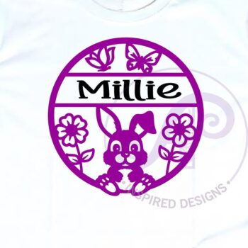 Intra απο ξύλο plywood  Χρώμα wenge 3mm-4mm πάχος - Χαριτωμένο λαγουδάκι με όνομα Laser Δίασταση 30x20 cm INTRAFABR-33820463 - Image 3