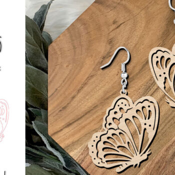 Intra απο ξύλο plywood Χρώμα wenge 3mm-4mm πάχος - Χαριτωμένα σκουλαρίκια πεταλούδα κοπής με λέιζερ Δίασταση 900x900 cm INTRAFABR-108901799 - Image 1