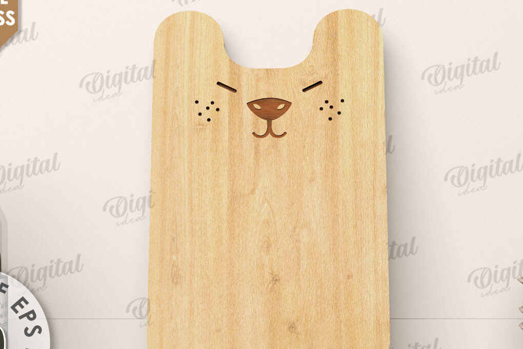 Intra απο ξύλο plywood  Χρώμα wenge 3mm-4mm πάχος - Cute Capybara Cutting Board Δίασταση 30x20 cm INTRAFABR-108902007