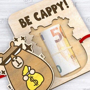 Intra απο ξύλο plywood Χρώμα wenge 3mm-4mm πάχος - Cute Capybara Money Holder Δίασταση 30x20 cm INTRAFABR-108902055 - Image 1