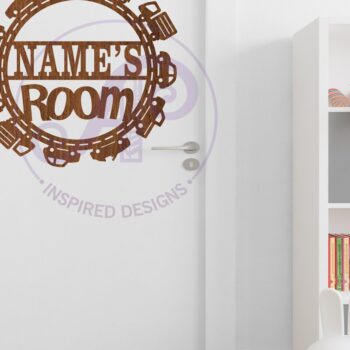 Intra απο ξύλο plywood  Χρώμα wenge 3mm-4mm πάχος - Χαριτωμένο σήμα στεφάνι αυτοκινήτου Δίασταση 30x20 cm INTRAFABR-108902107 - Image 3