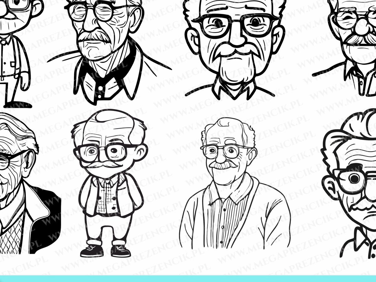 Intra απο ξύλο plywood  Χρώμα wenge 3mm-4mm πάχος - Χαριτωμένοι χαρακτήρες του παππού κινουμένων σχεδίων Δίασταση 4x4 cm INTRAFABR-108902156