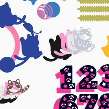 Intra απο ξύλο plywood Χρώμα wenge 3mm-4mm πάχος - Cute Cat Cake Topper 3D Δίασταση 20x20 cm INTRAFABR-108901707 - Image 2