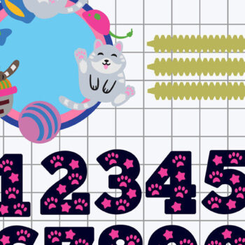 Intra απο ξύλο plywood Χρώμα wenge 3mm-4mm πάχος - Cute Cat Cake Topper 3D Δίασταση 20x20 cm INTRAFABR-108901707 - Image 3