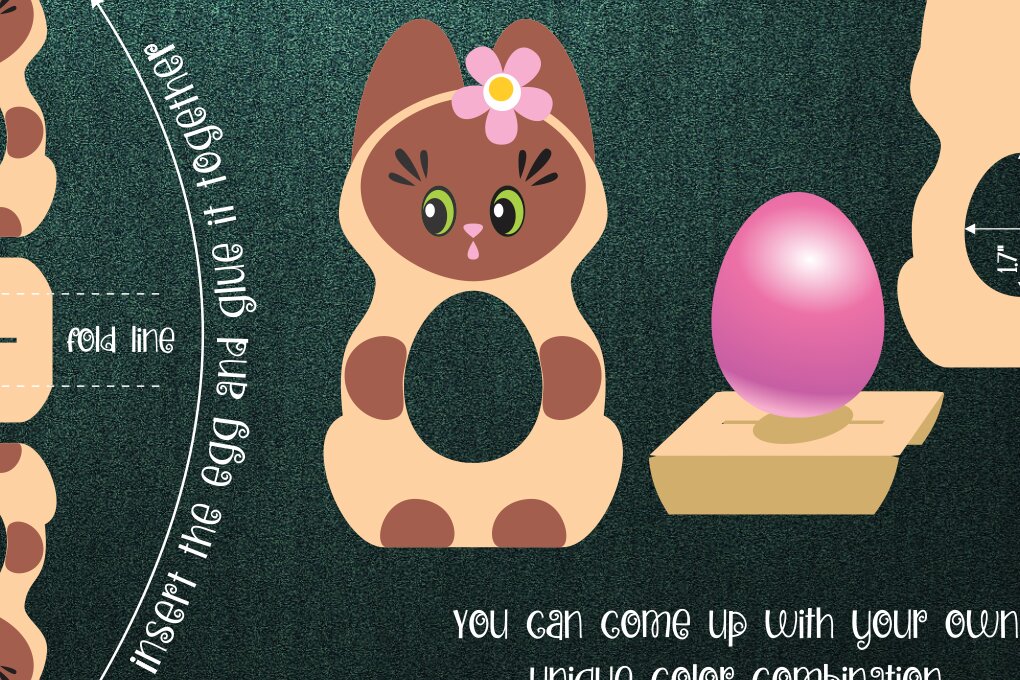 Intra απο ξύλο plywood  Χρώμα wenge 3mm-4mm πάχος - Χαριτωμένη Γάτα - Σοκολατένια Αυγοθήκη Δίασταση 30x20 cm INTRAFABR-114319034