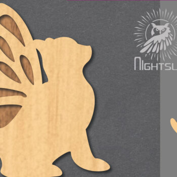 Intra απο ξύλο plywood Χρώμα wenge 3mm-4mm πάχος - Cute Cat Decoration 5 Δίασταση 20x20 cm INTRAFABR-99201306 - Image 1