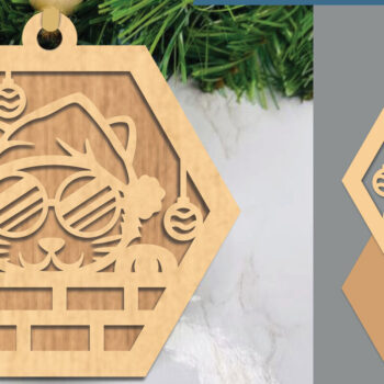 Intra απο ξύλο plywood Χρώμα wenge 3mm-4mm πάχος - Cute Cat Στολίδι 2 Δίασταση 6x6 cm INTRAFABR-60315453 - Image 1