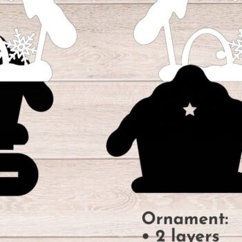 Intra απο ξύλο plywood  Χρώμα wenge 3mm-4mm πάχος - Χαριτωμένο χριστουγεννιάτικο στολίδι σπιτιών 3D με στρώσεις Δίασταση 6x6 cm INTRAFABR-32255173 - Image 1