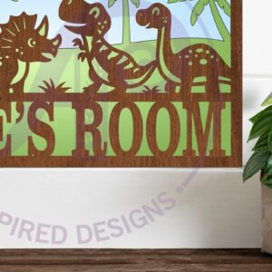 Intra απο ξύλο plywood  Χρώμα wenge 3mm-4mm πάχος - Χαριτωμένο σχέδιο ονόματος δεινοσαύρου σε στρώσεις Δίασταση 30x20 cm INTRAFABR-102067936