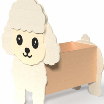 Intra απο ξύλο plywood  Χρώμα wenge 3mm-4mm πάχος - Cute Dog Box Set – 5 Breeds Δίασταση 30x20 cm INTRAFABR-102067877 - Image 4