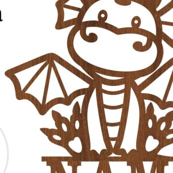 Intra απο ξύλο plywood Χρώμα wenge 3mm-4mm πάχος - Cute Dragon Name Sin Art Δίασταση 30x20 cm INTRAFABR-123620824 - Image 2