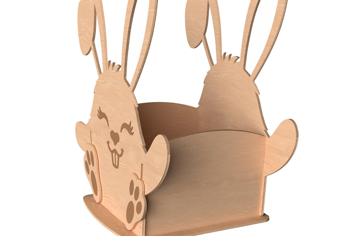 Intra απο ξύλο plywood  Χρώμα wenge 3mm-4mm πάχος - Χαριτωμένο Πασχαλινό Μπάνι Καλάθι Δίασταση 30x20 cm INTRAFABR-115747416