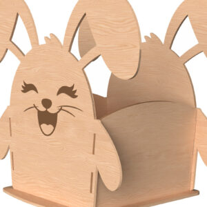 Intra απο ξύλο plywood  Χρώμα wenge 3mm-4mm πάχος - Χαριτωμένο Πασχαλινό Μπάνι Καλάθι Δίασταση 30x20 cm INTRAFABR-115747468